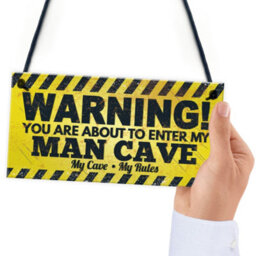 Red Ocean Man Cave Funny Hanging Plaque Fathers Day Gift Games Room Boys Bedroom Sign - thumbnail 6