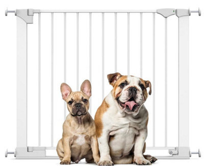 Bettacare Safestep Dog Gate, White, 89Cm - 96Cm, Extra Low Walkthough, 74Cm Extra Wide Doorway, One Piece Extra Wide Pet Gate - image 1