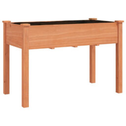 Berkfield Planter With Liner Brown 118X59X76 Cm Solid Wood Fir - thumbnail 2