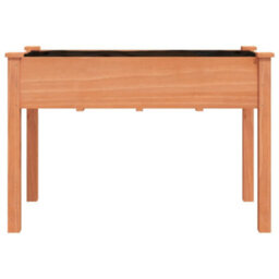 Berkfield Planter With Liner Brown 118X59X76 Cm Solid Wood Fir - thumbnail 4