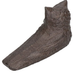 AB Tools Owl Door Stop Cast Iron Doorstop Stopper Wedge Animal House Decoration Bird - thumbnail 3