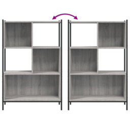 Berkfield Bookcase Grey Sonoma 72X28X109 Cm Engineered Wood - thumbnail 8