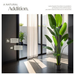 Tectake Artificial Bird Of Paradise Tree Tropic, Lifelike 180 Cm - thumbnail 5