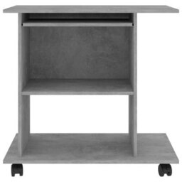 Berkfield Computer Desk Concrete Grey 80X50X75 Cm Engineered Wood - thumbnail 4