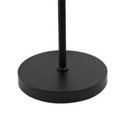 Happy Homewares Modern Led Floor Lamp In Matte Black With Smoked Glass Shade And Foot Switch - thumbnail 3