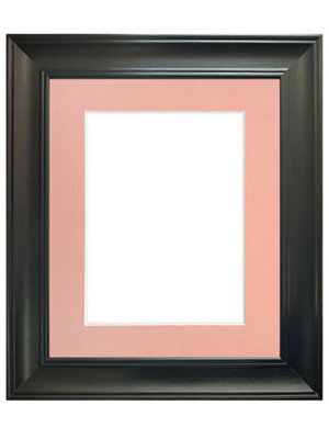 Frames By Post Scandi Black Frame With Pink Mount For Image Size 14 X 8 Inch - image 1