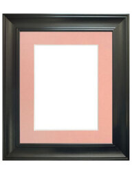 Frames By Post Scandi Black Frame With Pink Mount For Image Size 14 X 8 Inch