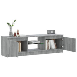 Berkfield Tv Cabinet With Led Lights Grey Sonoma 120X30X35.5 Cm - thumbnail 6
