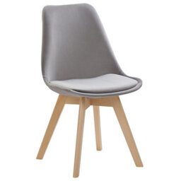 Beliani Set Of 2 Dining Chairs Dakota Ii Velvet Grey - thumbnail 5