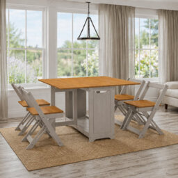 Mews Corona Grey Butterfly Dining Set Santos 4 Seat Folding Drop Leaf Table Solid Mexican Pine - thumbnail 7