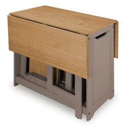 Mews Corona Grey Butterfly Dining Set Santos 4 Seat Folding Drop Leaf Table Solid Mexican Pine - thumbnail 4