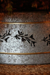 Ivyline Galvanised Cut Out Mistletoe Tree Skirt D67Cm H25Cm - thumbnail 5