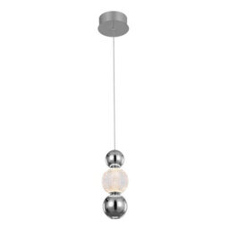 Luminosa Lighting Luminosa Oter Slim Pendant Ceiling Light Chrome 3000K Warm White 2Xled