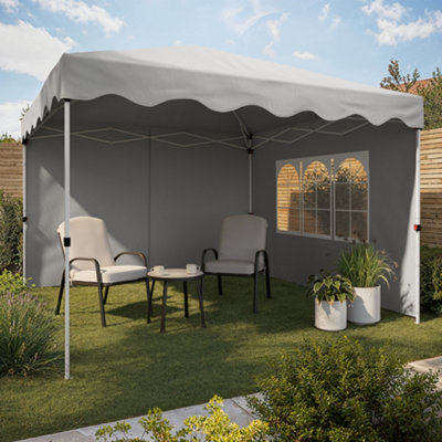 Evodia Drizzle Pop Up Square Gazebo Tent (H) 2.55M (W) 2.95M - image 1