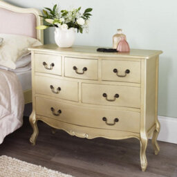 Statement Furniture Juliette Gold Chest Of Drawers With 6 Drawers
