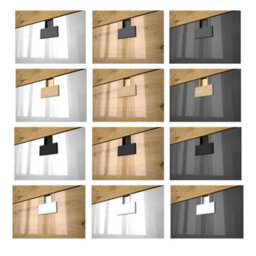 Index 11 Desk  Modern Laminated Office Desk Artisan Oak And Grey Gloss With Cabinets And Handles - thumbnail 5