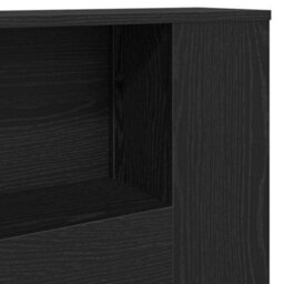 Berkfield Headboard Cabinet In Black Oak - 180X18.5X102.5 Cm, Made From Engineered Wood - thumbnail 8