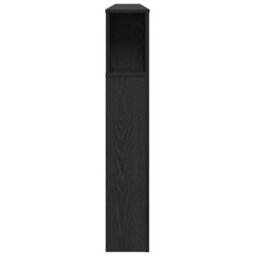 Berkfield Headboard Cabinet In Black Oak - 180X18.5X102.5 Cm, Made From Engineered Wood - thumbnail 7