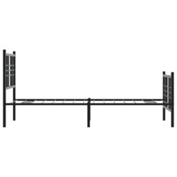 Berkfield Metal Bed Frame Without Mattress With Footboard Black 80X200Cm - thumbnail 5