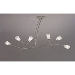 Luminosa Lighting Luminosa Pietra Linear Pendant 2 Arm 6 Light G9, Polished Chrome - thumbnail 2