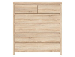 Arte Kaspian Sonoma 105Cm 6-Drawer Chest - Expansive Modern Dresser With Wood Grain - thumbnail 2