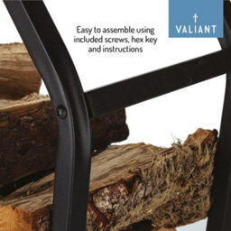 Valiant Fireside Log Storage House Rack For Wood, Kindling And Paper - thumbnail 6