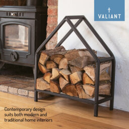Valiant Fireside Log Storage House Rack For Wood, Kindling And Paper - thumbnail 5