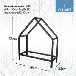 Valiant Fireside Log Storage House Rack For Wood, Kindling And Paper - thumbnail 9