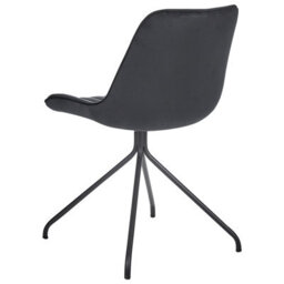 Beliani Set Of 2 Dining Chairs Navasota Velvet Black - thumbnail 6