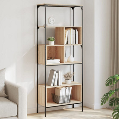 Berkfield Bookcase 5-Tier Sonoma Oak 76X33X188.5 Cm Engineered Wood - image 1
