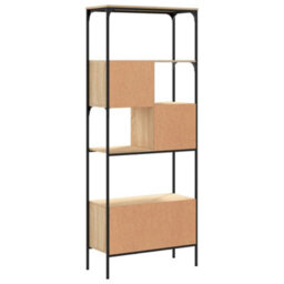 Berkfield Bookcase 5-Tier Sonoma Oak 76X33X188.5 Cm Engineered Wood - thumbnail 7
