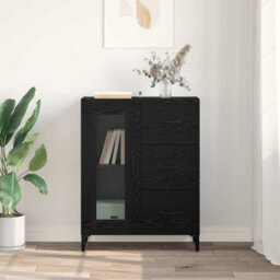Walplus Sideboard Black Oak 69.5 X 34 X 90 Cm Engineered Wood And Iron - thumbnail 4