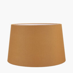 Pacific Lifestyle 40Cm Mustard Yellow Handloom Tapered Cylinder Table Floor Lamphade - thumbnail 1