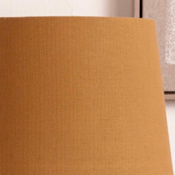 Pacific Lifestyle 40Cm Mustard Yellow Handloom Tapered Cylinder Table Floor Lamphade - thumbnail 2