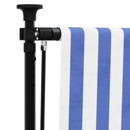 Berkfield Outdoor Roller Blind Blue And White 150X270 Cm Fabric&steel - thumbnail 7