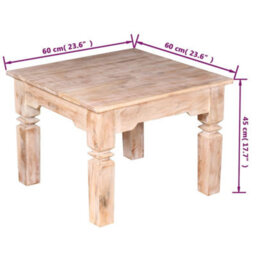 Berkfield Coffee Table Acacia Wood 60X60X45 Cm - thumbnail 8