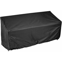 210D Garden Bench Cover, Black Exterior, Silver Interior, 3-Seater, 163X66X89Cm - thumbnail 1
