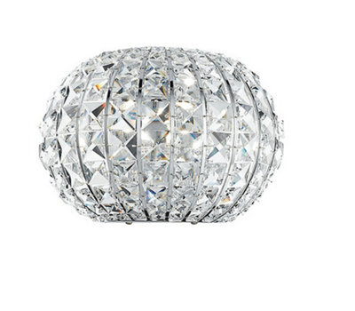 Luminosa Lighting Luminosa Concert Wall Light Chrome, K9 Crystals 25X17.5Cm