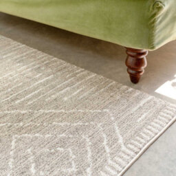 Loomed Beige Moroccan Berber Diamond Geometric Living Area Rug 160X230Cm - thumbnail 3