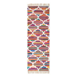 Homescapes Amsterdam Handwoven Multi Coloured 100% Cotton Chindi Kilim Rug, 66 X 200 Cm - thumbnail 2