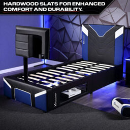 X Rocker Cerberus Twist Single Tv Gaming Bed - Blue - thumbnail 8