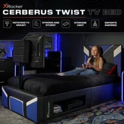 X Rocker Cerberus Twist Single Tv Gaming Bed - Blue - thumbnail 2