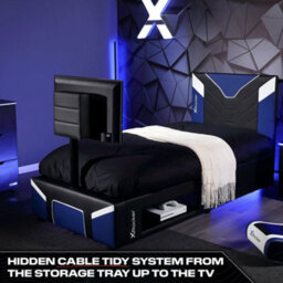 X Rocker Cerberus Twist Single Tv Gaming Bed - Blue - thumbnail 4