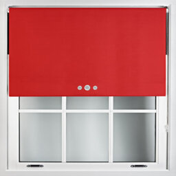 Furnished Blackout Roller Blinds With Triple Round Eyelets & Metal Fittings - Red (W)155Cm (L)210Cm - thumbnail 1