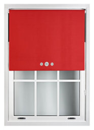 Furnished Blackout Roller Blinds With Triple Round Eyelets & Metal Fittings - Red (W)155Cm (L)210Cm - thumbnail 2