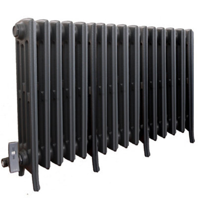 Electric 4 Column Sovereign Cast Iron Radiator - 660mm(H) X 990mm (L) - Ral 7016 Anthracite Grey - image 1