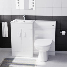 Nes Home Nanuya 500mm Vanity Basin, Wc Unit & Elso Back To Wall White - thumbnail 2