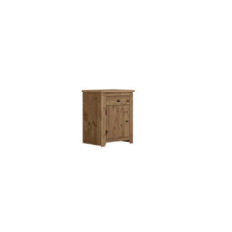 Wyld Haus Tralee Brown Pine Bedside Table 1 Drawer 1 Door - thumbnail 3