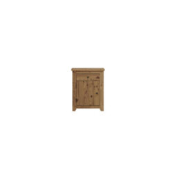 Wyld Haus Tralee Brown Pine Bedside Table 1 Drawer 1 Door - thumbnail 2