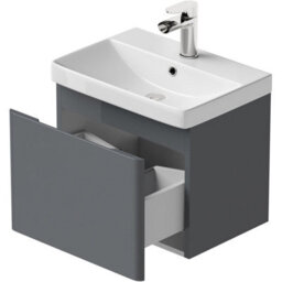 Affine Bathroom Cloakroom Vanity Unit Wash Basin Cabinet Drawers Storage Grey 500mm - thumbnail 6